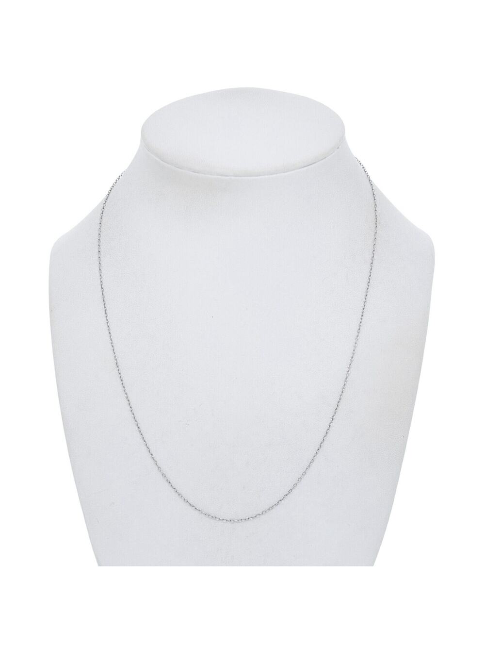 Vintage Italian Sterling Silver 925 1.1mm Cable Chain Necklace 18.5"